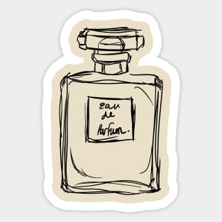 Classic Perfume Bottle Illustration Sticker